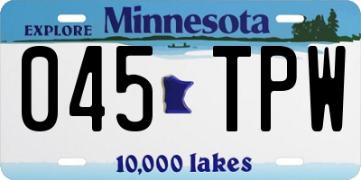 MN license plate 045TPW