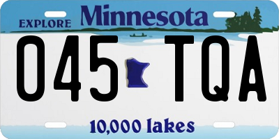 MN license plate 045TQA