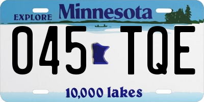 MN license plate 045TQE