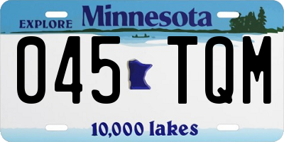 MN license plate 045TQM