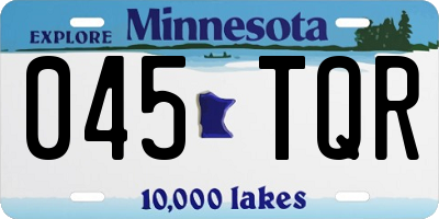 MN license plate 045TQR