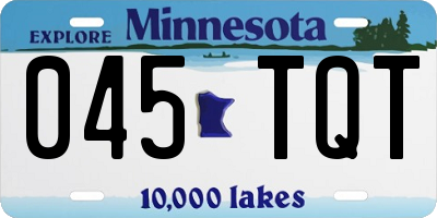 MN license plate 045TQT