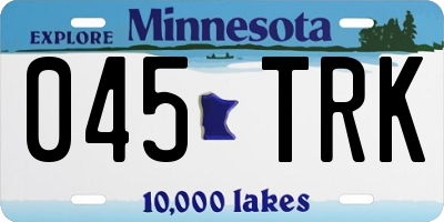 MN license plate 045TRK