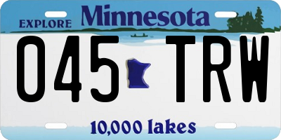 MN license plate 045TRW
