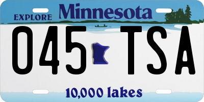 MN license plate 045TSA