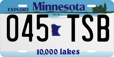 MN license plate 045TSB