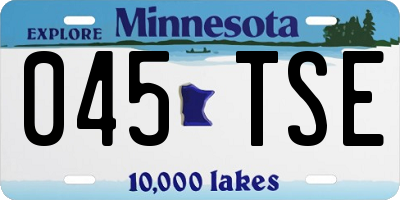 MN license plate 045TSE
