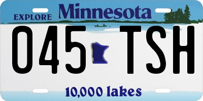 MN license plate 045TSH