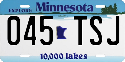MN license plate 045TSJ