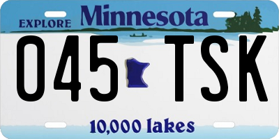 MN license plate 045TSK