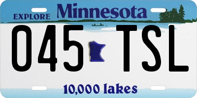 MN license plate 045TSL