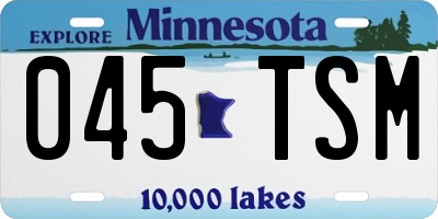 MN license plate 045TSM