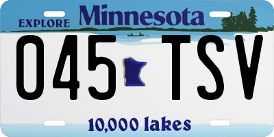 MN license plate 045TSV
