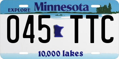 MN license plate 045TTC