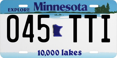 MN license plate 045TTI