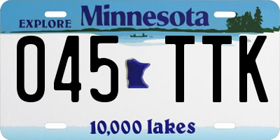 MN license plate 045TTK
