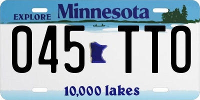 MN license plate 045TTO