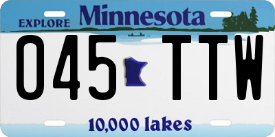 MN license plate 045TTW