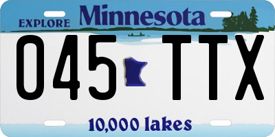 MN license plate 045TTX