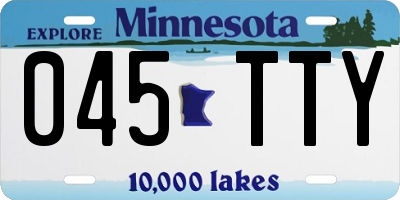 MN license plate 045TTY
