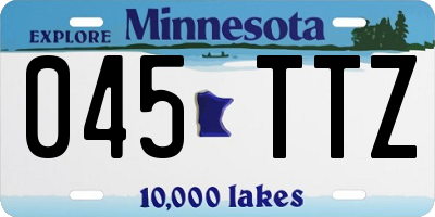 MN license plate 045TTZ