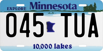 MN license plate 045TUA