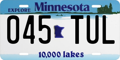 MN license plate 045TUL