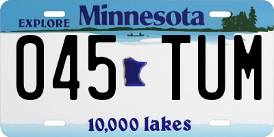 MN license plate 045TUM
