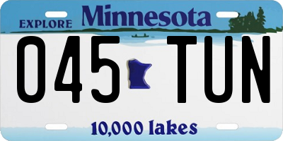 MN license plate 045TUN