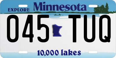 MN license plate 045TUQ