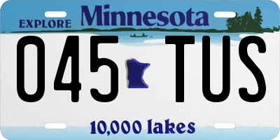 MN license plate 045TUS