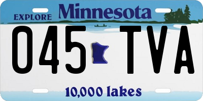 MN license plate 045TVA