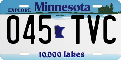 MN license plate 045TVC