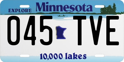MN license plate 045TVE