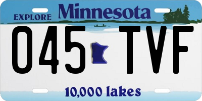 MN license plate 045TVF