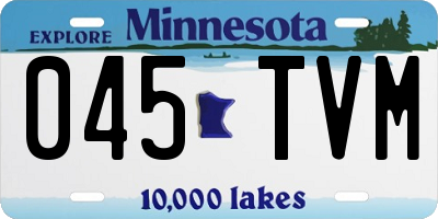 MN license plate 045TVM