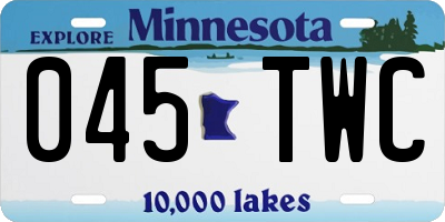 MN license plate 045TWC