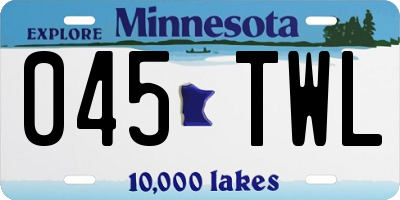 MN license plate 045TWL