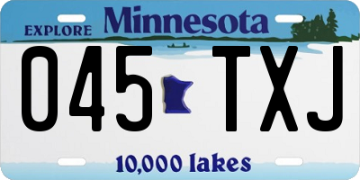 MN license plate 045TXJ