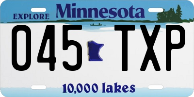 MN license plate 045TXP