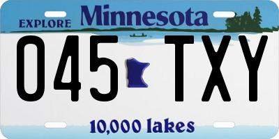 MN license plate 045TXY