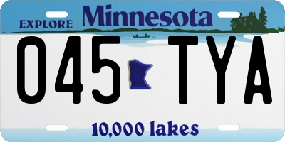 MN license plate 045TYA