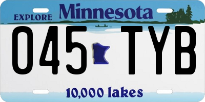 MN license plate 045TYB