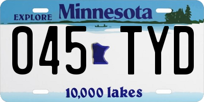 MN license plate 045TYD