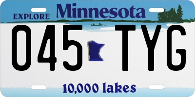 MN license plate 045TYG