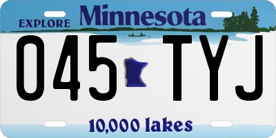 MN license plate 045TYJ