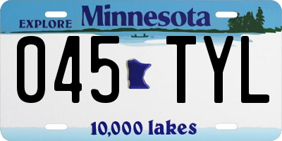 MN license plate 045TYL