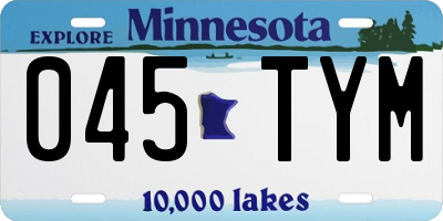 MN license plate 045TYM