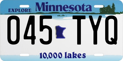 MN license plate 045TYQ