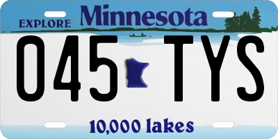 MN license plate 045TYS